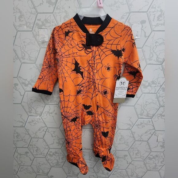 Lot of two Halloween Honest Organic Cotton Footed Pajamas - Picture 2 of 15